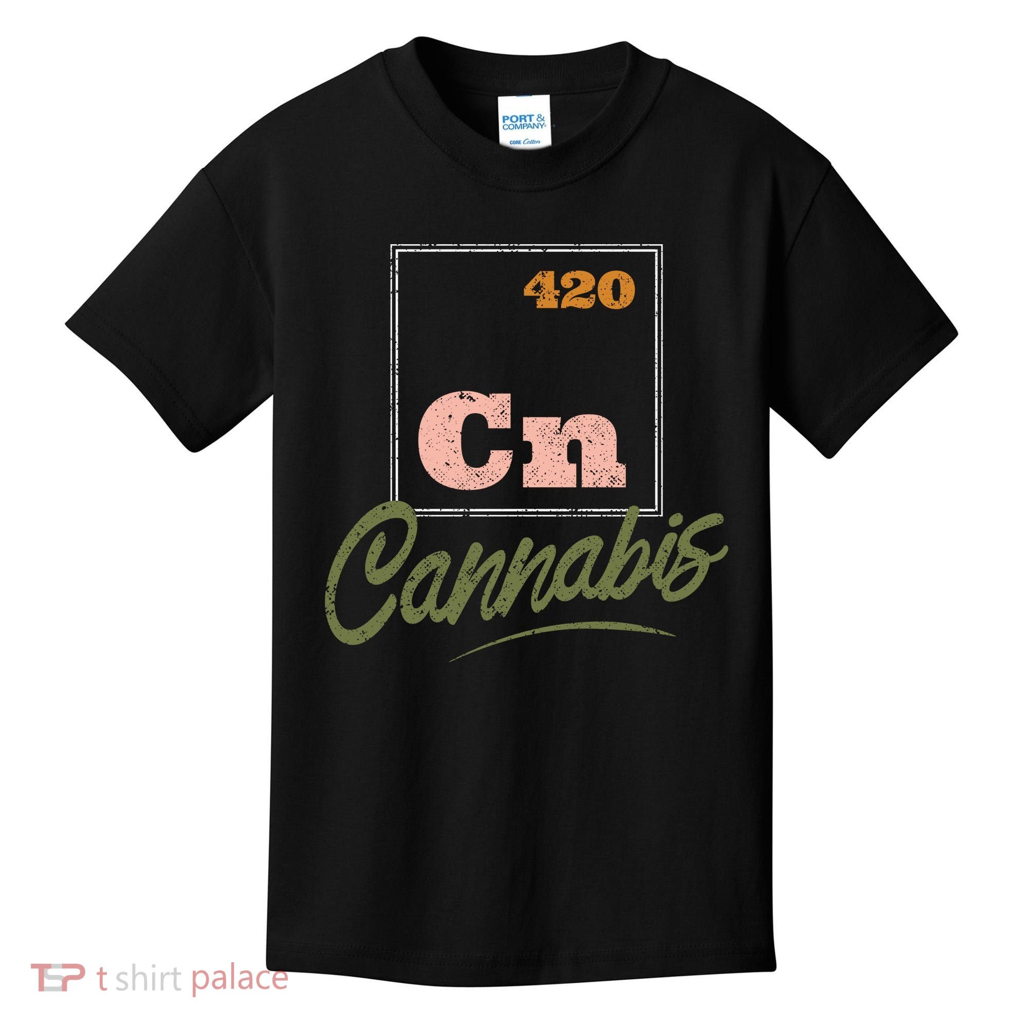 420 Cannabis Periodic Element Kids T-Shirt