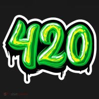 420 Graffiti  USA-Made Doggie Bandana thumb 2