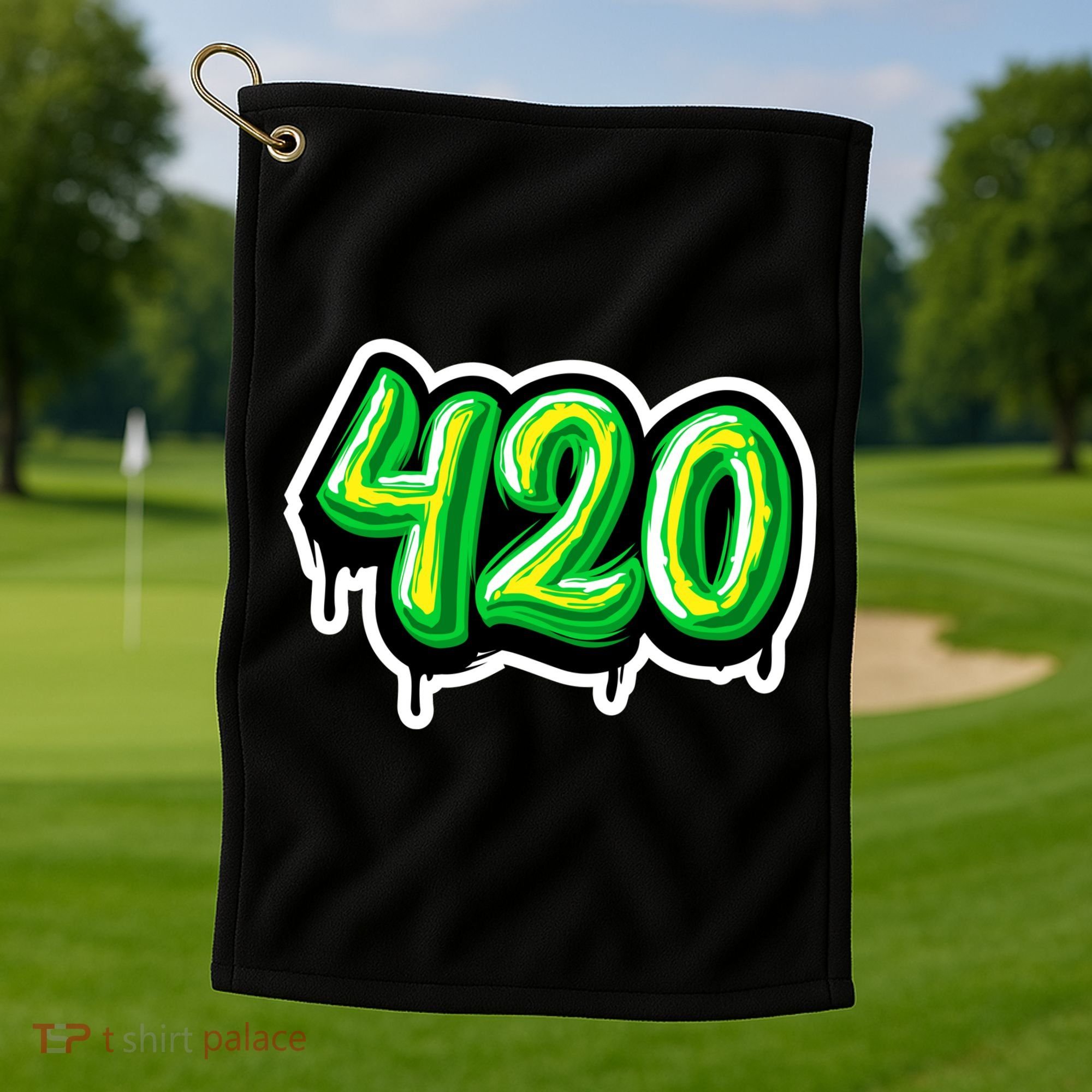 420 Graffiti  Golf Towel
