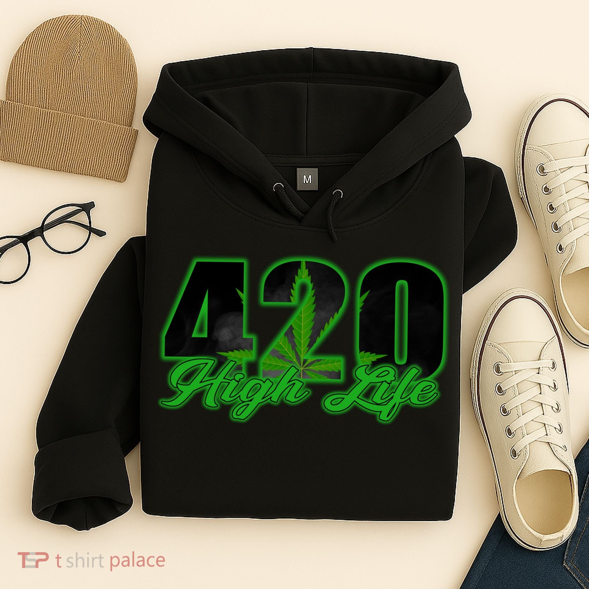 420 High Life Medical Marijuana Weed Hoodie