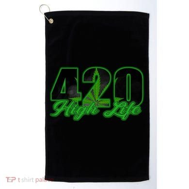 420 High Life Medical Marijuana Weed Golf Towel