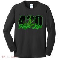 420 High Life Medical Marijuana Weed Kids Long Sleeve Shirt thumb 0
