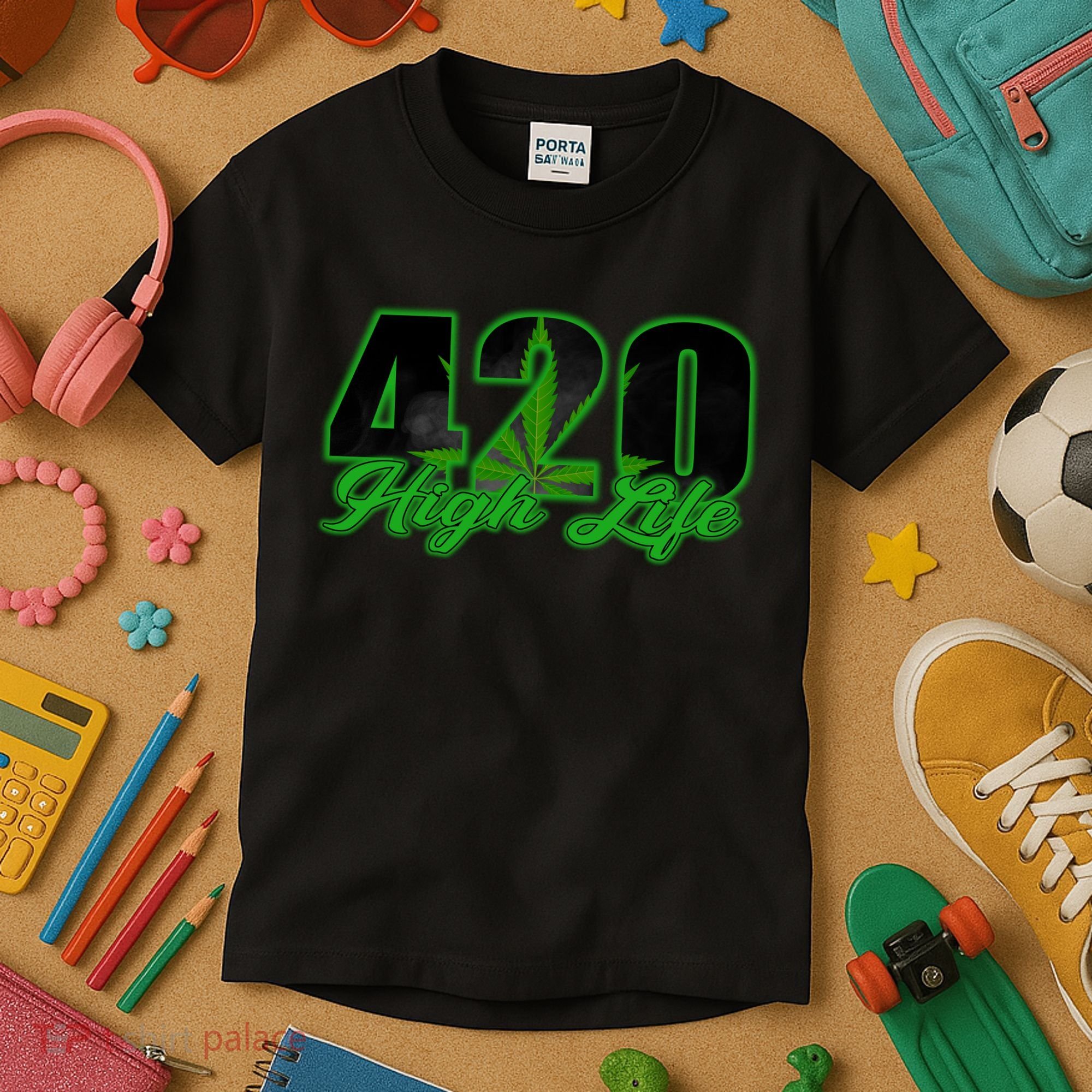 420 High Life Medical Marijuana Weed Kids T-Shirt
