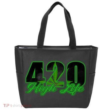 420 High Life Medical Marijuana Weed Tote Bag