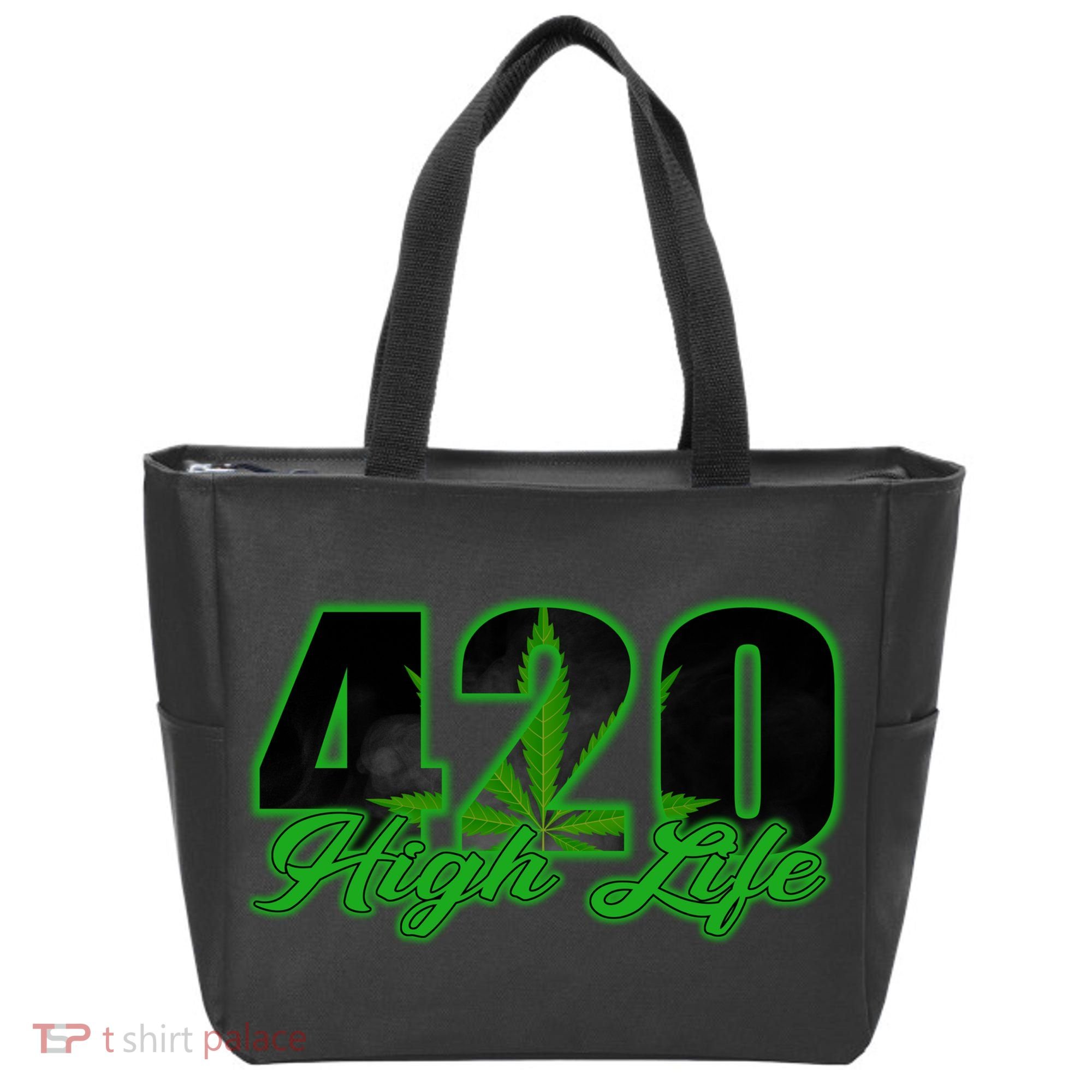 420 High Life Medical Marijuana Weed Tote Bag