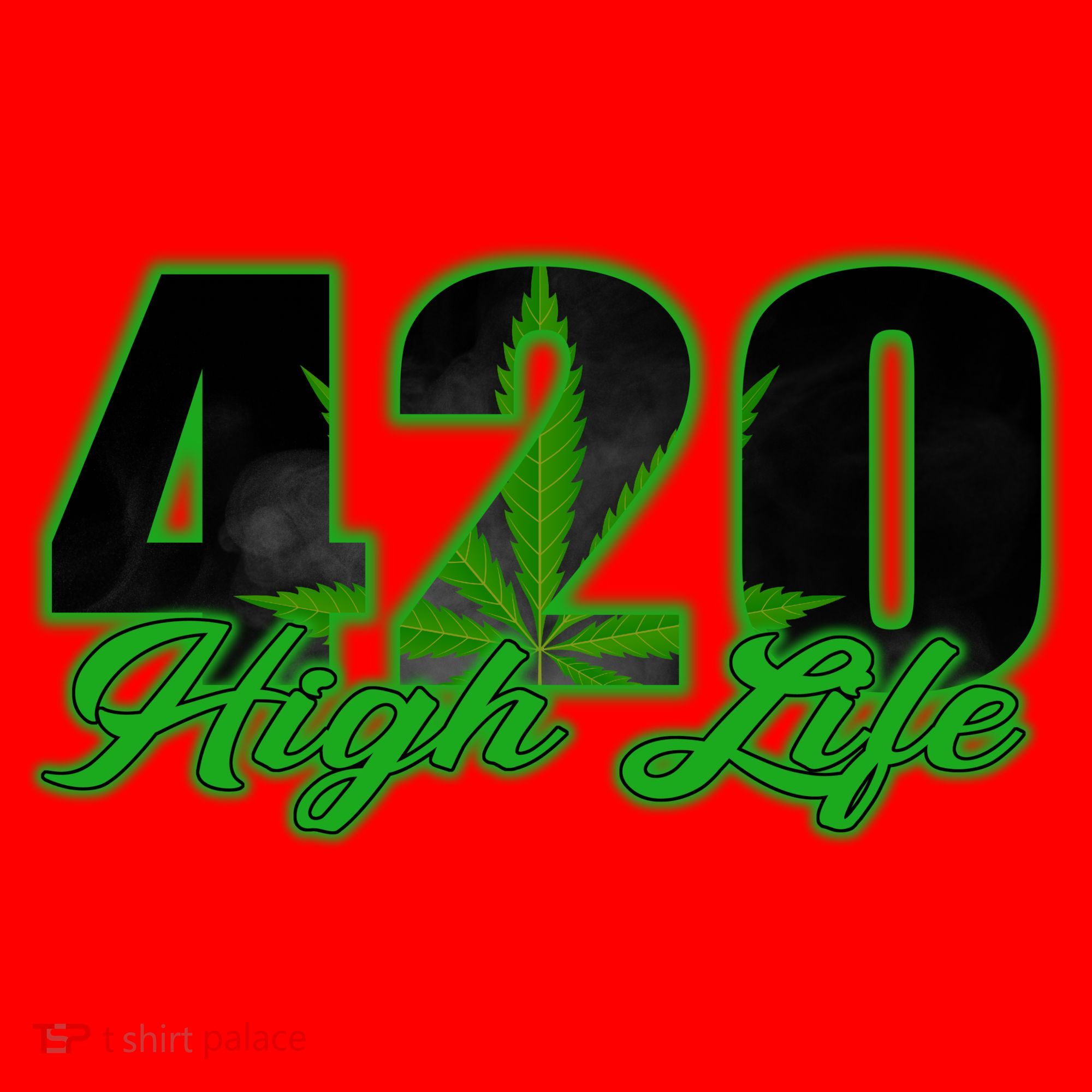 420 High Life Medical Marijuana Weed Santa Hat