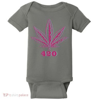 420 Leaf Baby Bodysuit