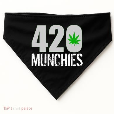 420 Munchies Weed Leaf USA-Made Doggie Bandana