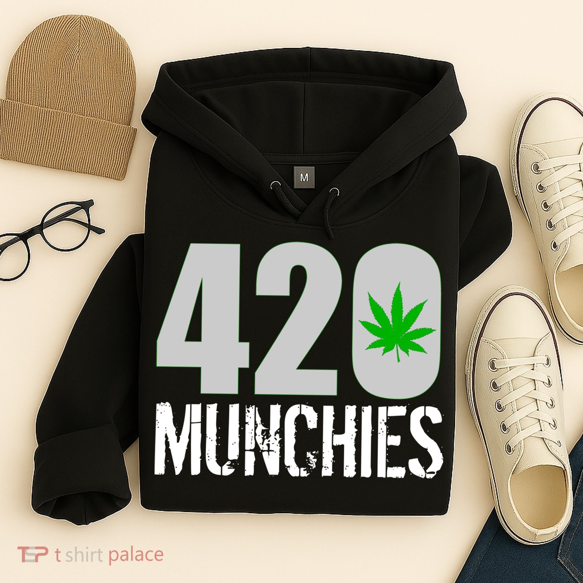 420 Munchies Weed Leaf Hoodie