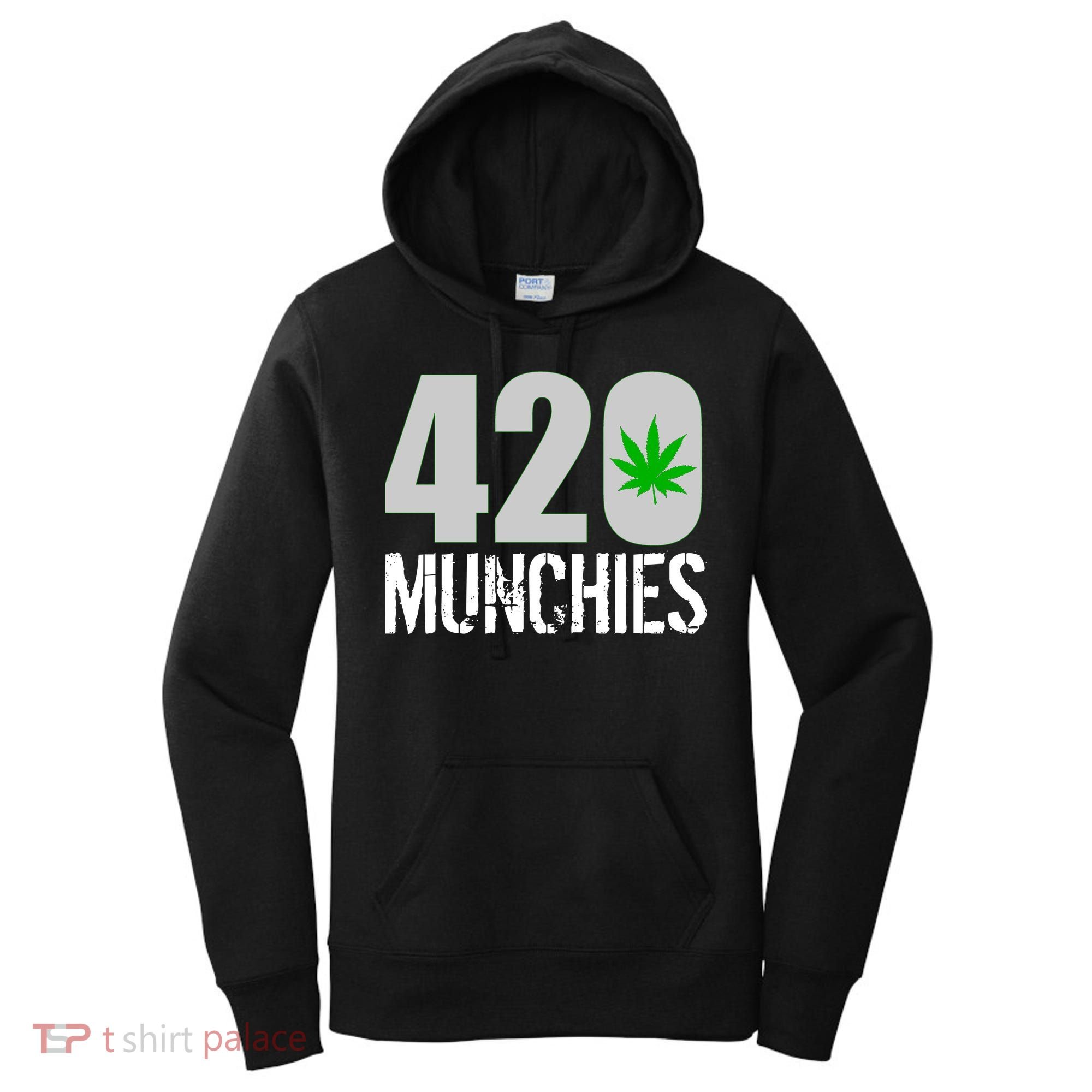 420 Munchies Weed Leaf Women's Hoodie