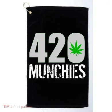 420 Munchies Weed Leaf Golf Towel