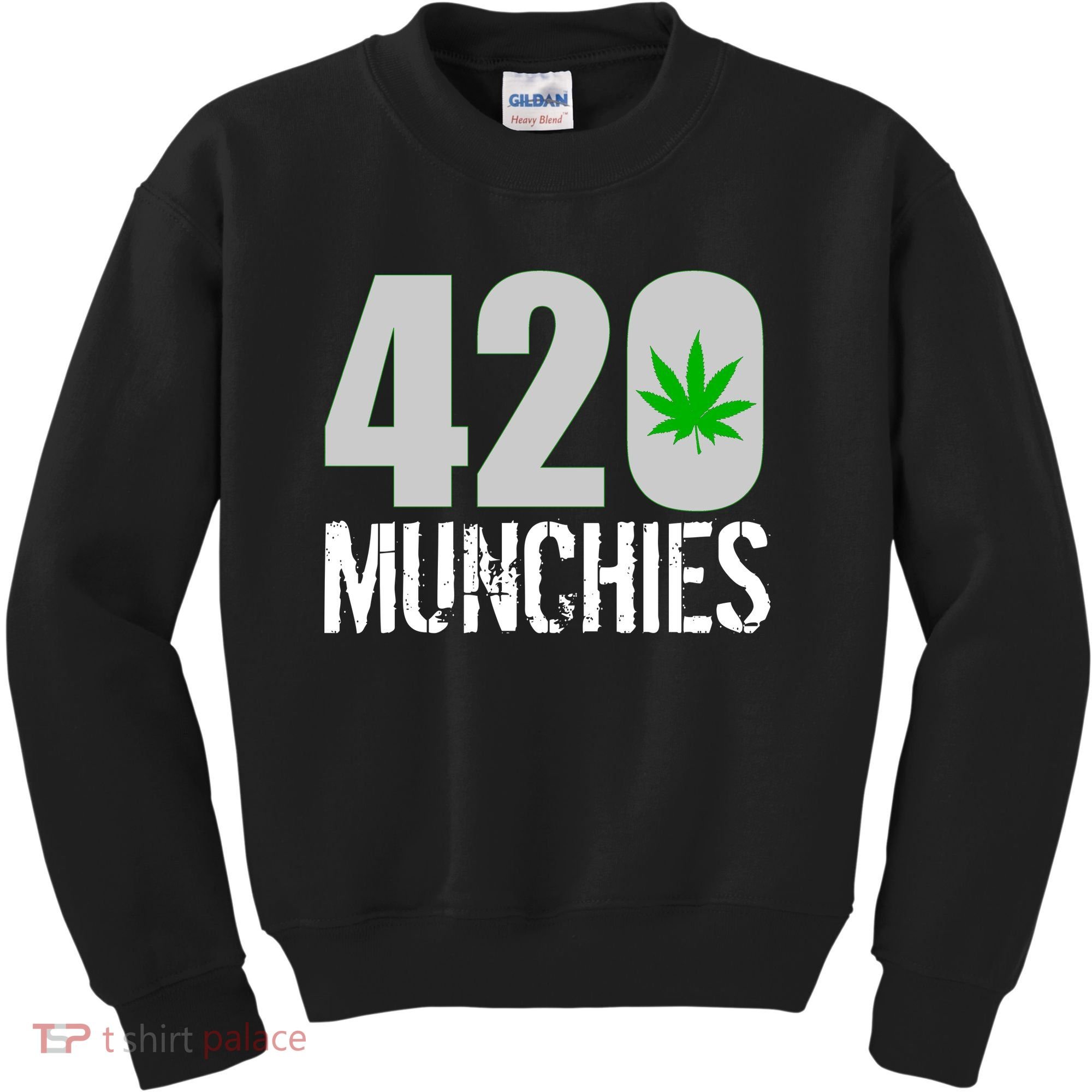 420 Munchies Weed Leaf Kids Sweatshirt
