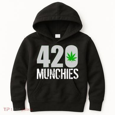 420 Munchies Weed Leaf Kids Hoodie