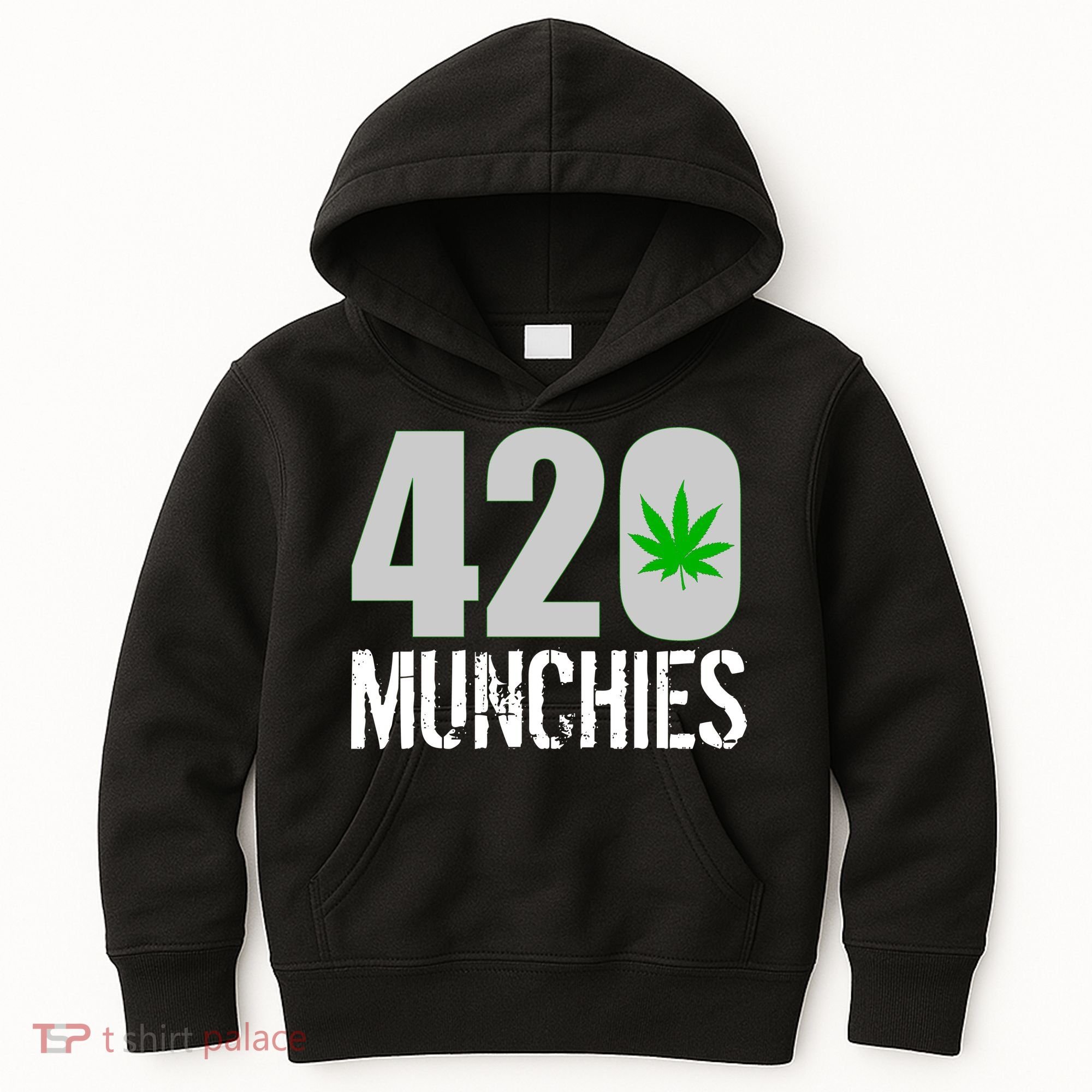 420 Munchies Weed Leaf Kids Hoodie