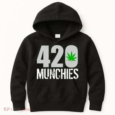 420 Munchies Weed Leaf Kids Hoodie
