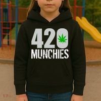 420 Munchies Weed Leaf Kids Hoodie thumb 3