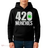420 Munchies Weed Leaf Kids Hoodie thumb 4