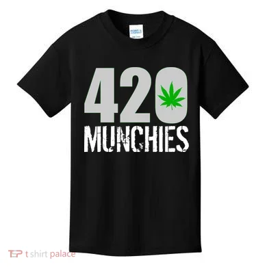 420 Munchies Weed Leaf Kids T-Shirt