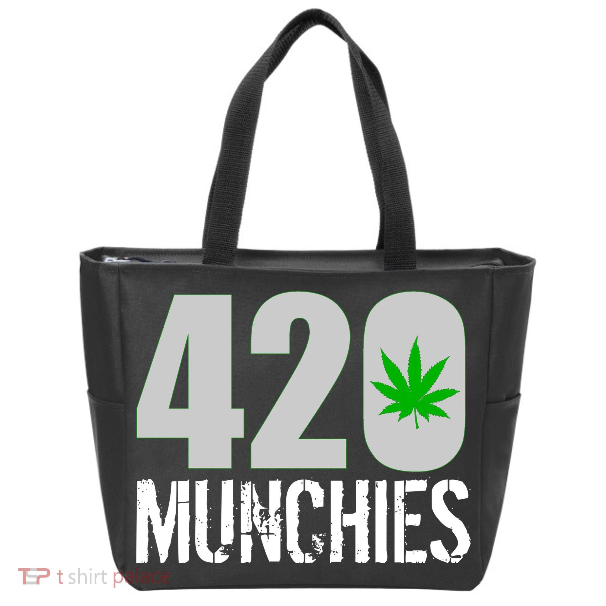 420 Munchies Weed Leaf Tote Bag