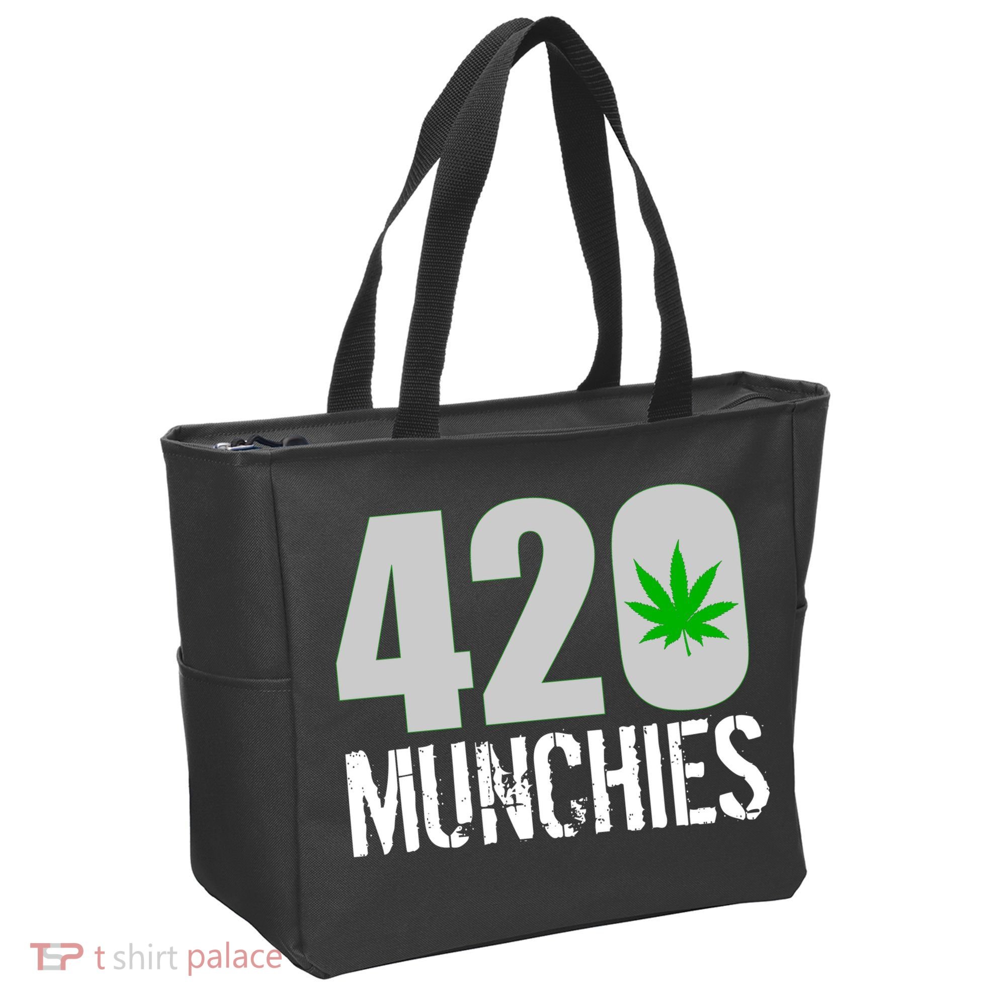 420 Munchies Weed Leaf Tote Bag