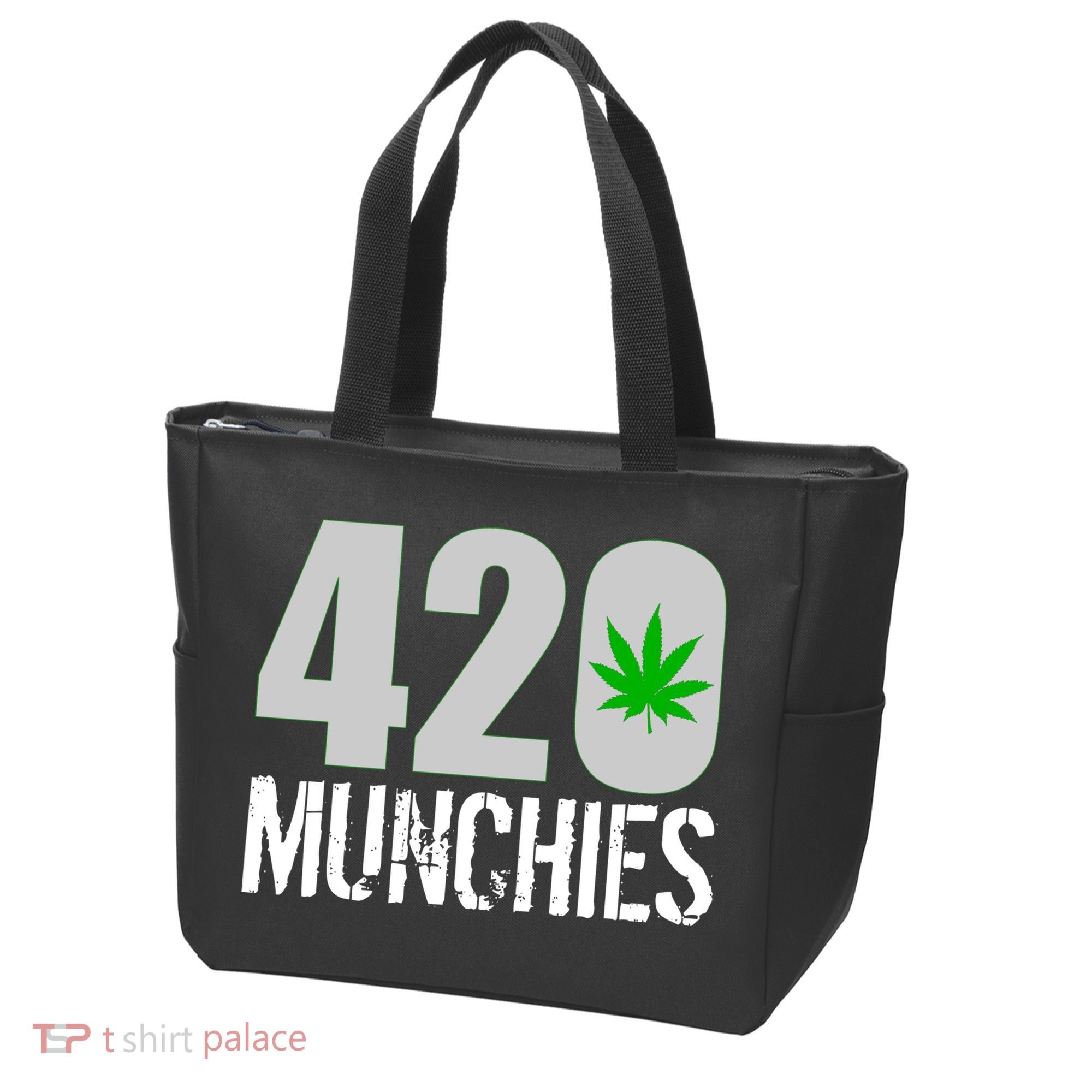 420 Munchies Weed Leaf Tote Bag