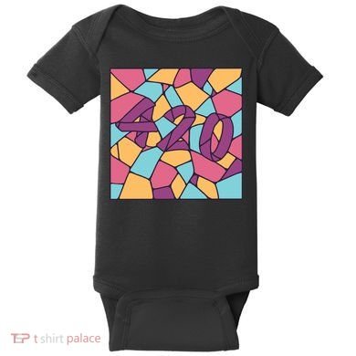 420 Stained Glass Baby Bodysuit