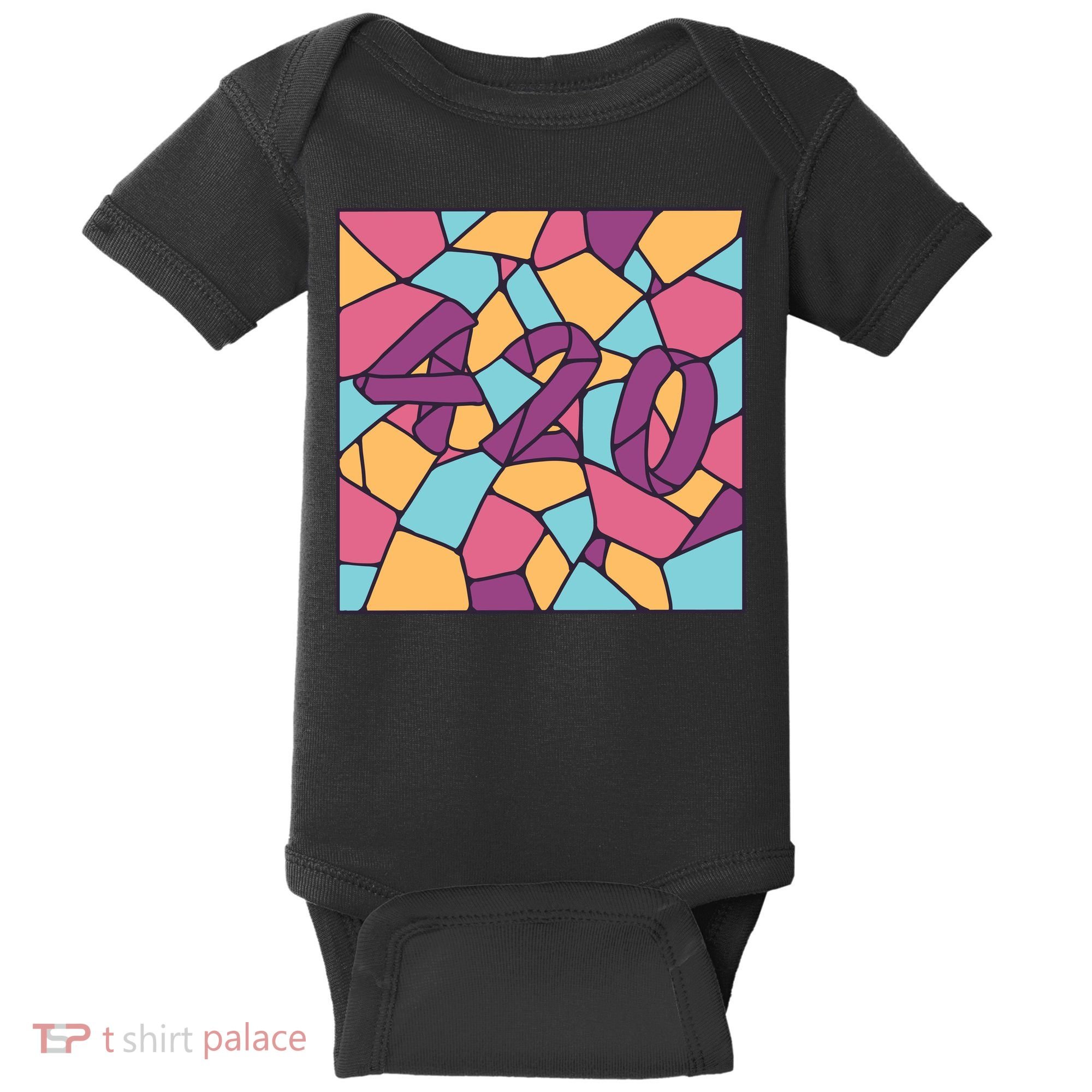 420 Stained Glass Baby Bodysuit