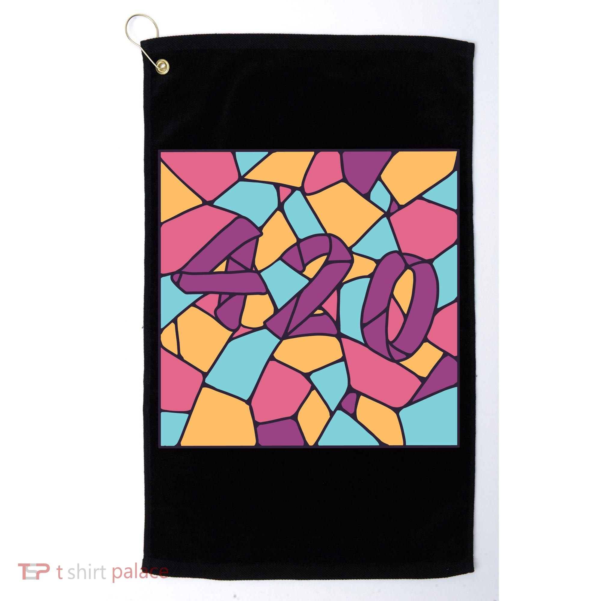 420 Stained Glass Golf Towel
