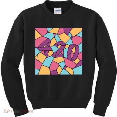 420 Stained Glass Kids Sweatshirt