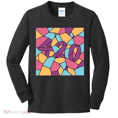 420 Stained Glass Kids Long Sleeve Shirt