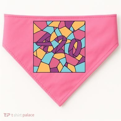 420 Stained Glass USA-Made Doggie Bandana