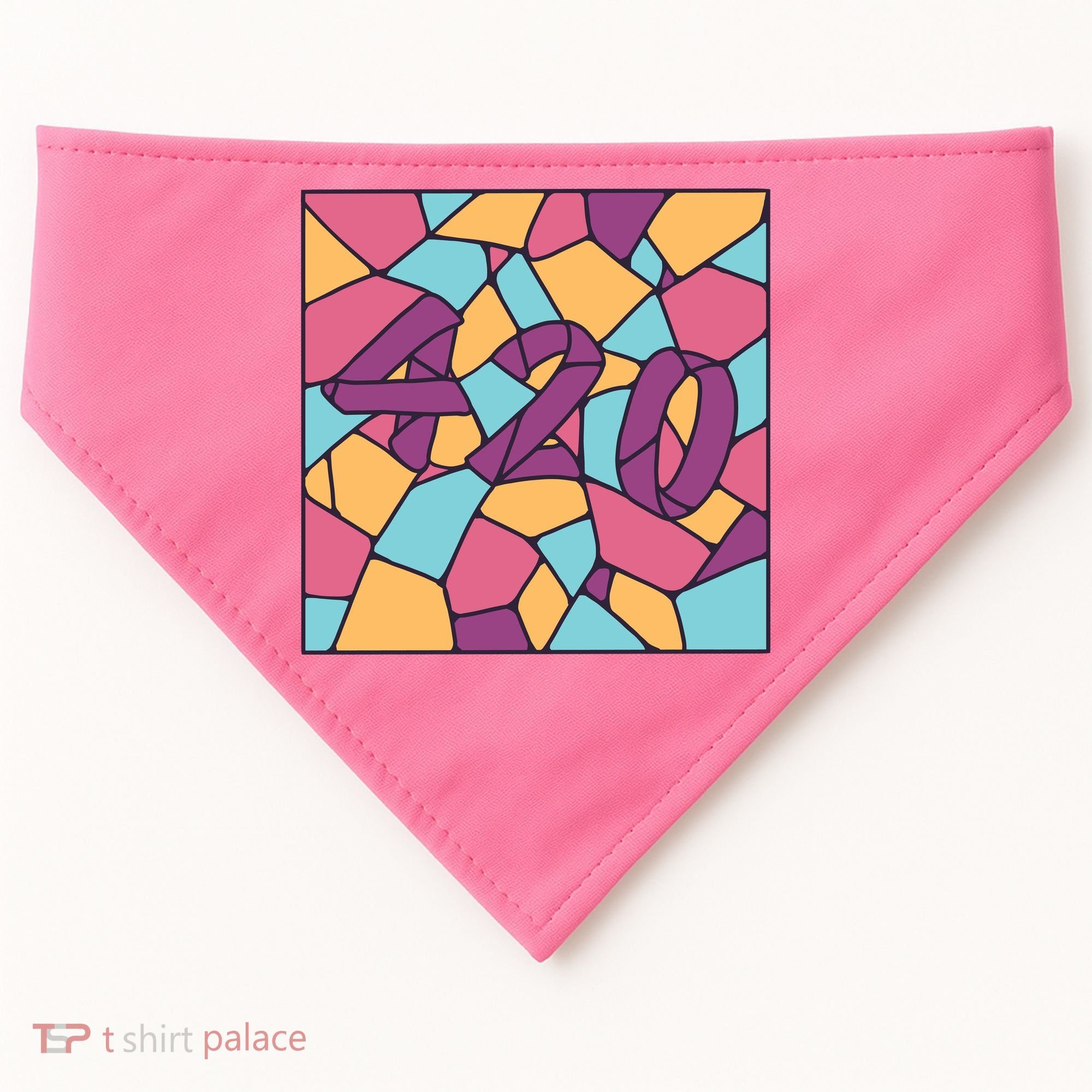 420 Stained Glass USA-Made Doggie Bandana