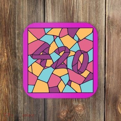 420 Stained Glass Coaster