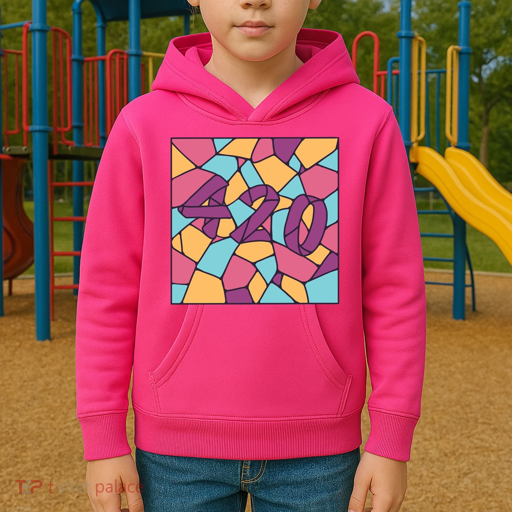 420 Stained Glass Kids Hoodie