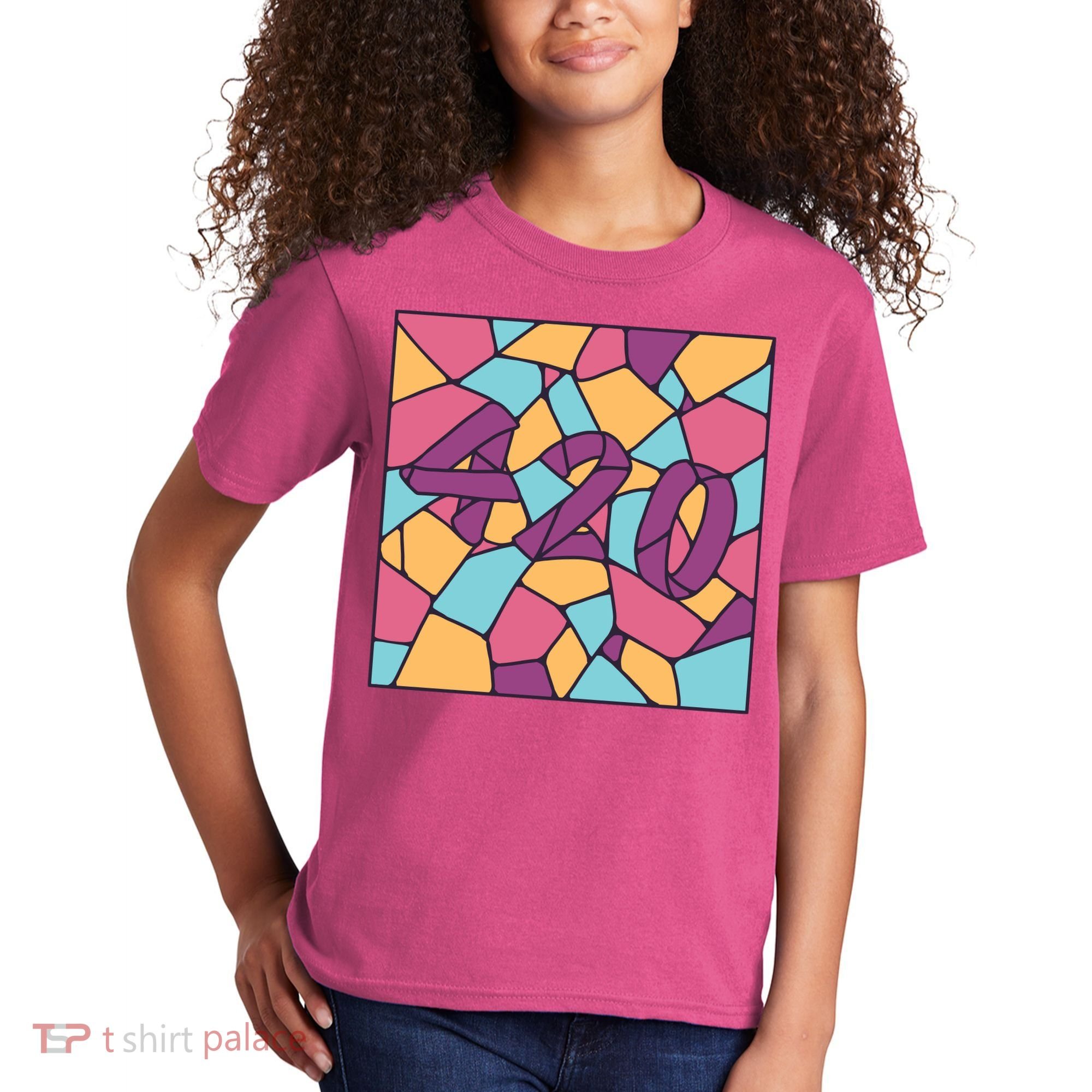 420 Stained Glass Kids T-Shirt