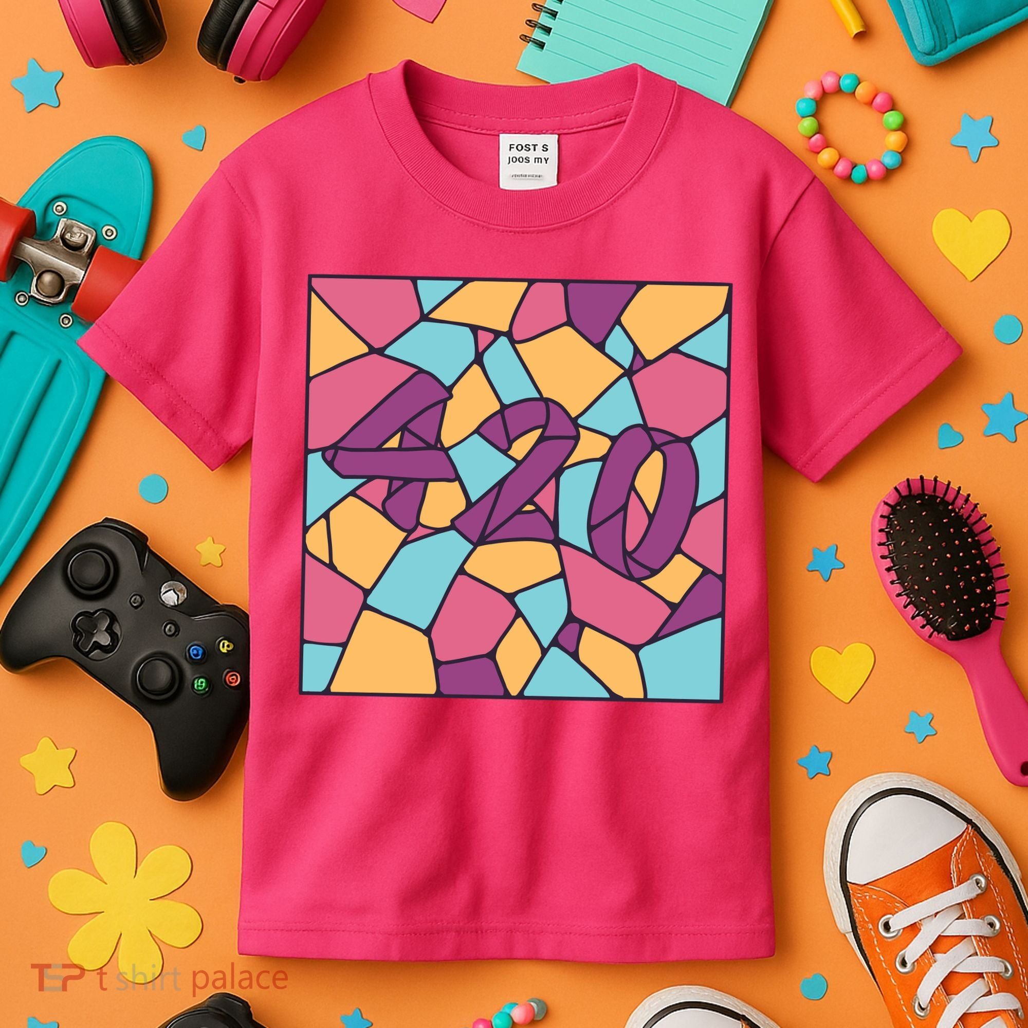 420 Stained Glass Kids T-Shirt