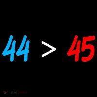 44 > 45 Red White Blue 44th President is Greater Than 45 Ornament thumb 1