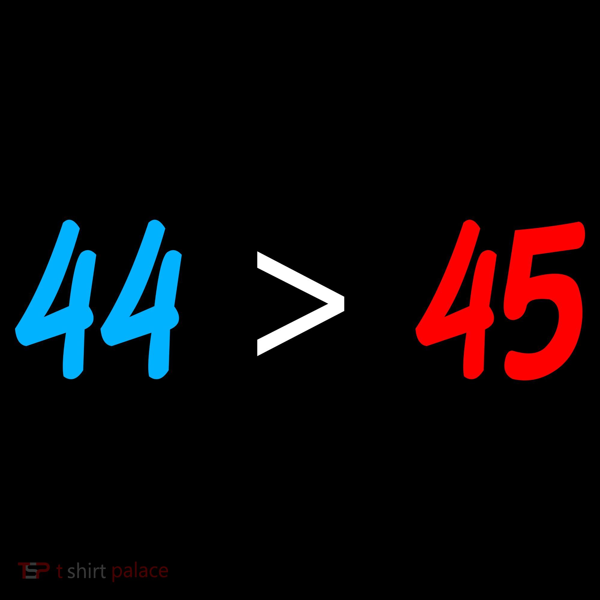 44 > 45 Red White Blue 44th President is Greater Than 45 Ornament