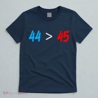 44 > 45 Red White Blue 44th President is Greater Than 45 T-Shirt thumb 5