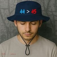 44 > 45 Red White Blue 44th President is Greater Than 45 Bucket Hat thumb 2