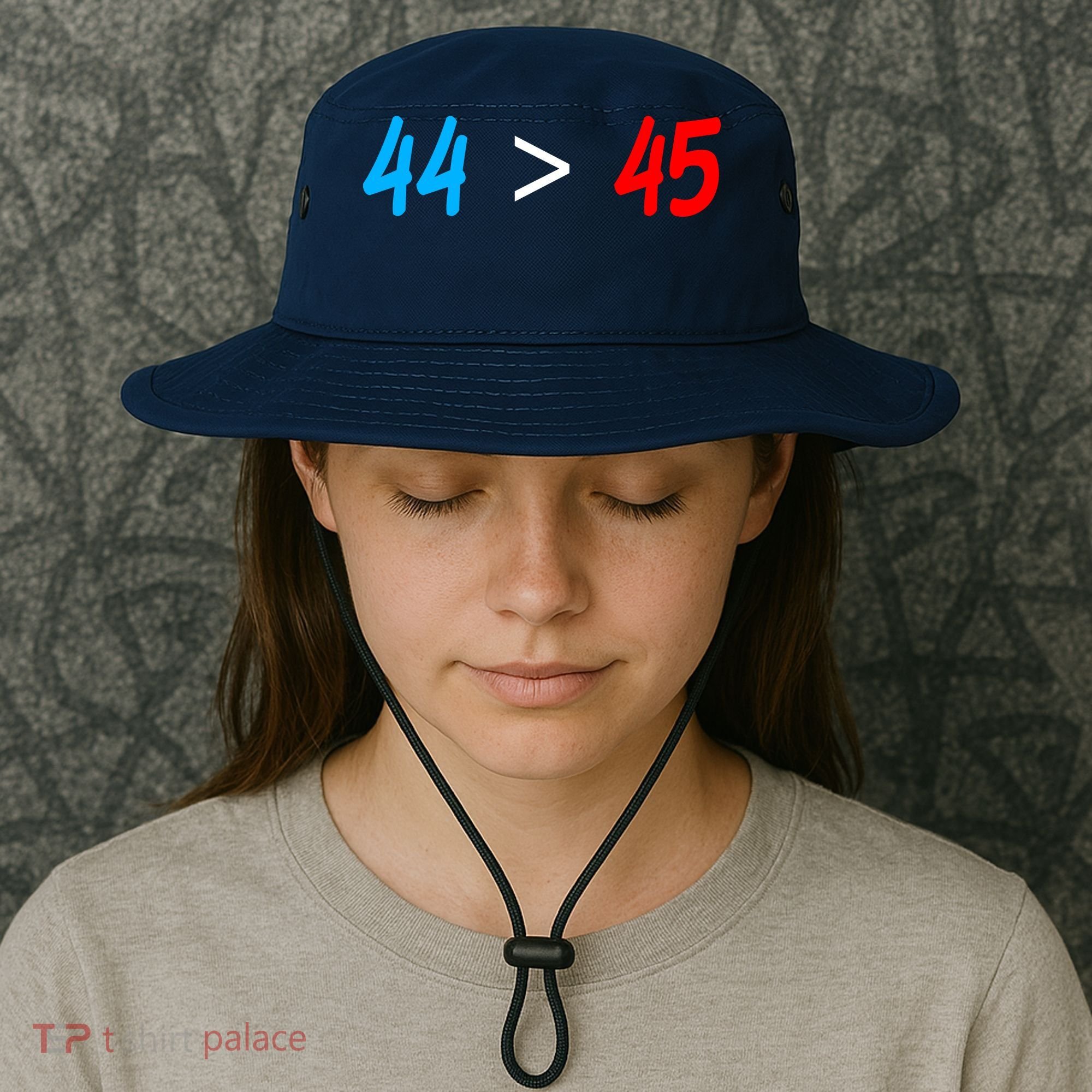 44 > 45 Red White Blue 44th President is Greater Than 45 Bucket Hat