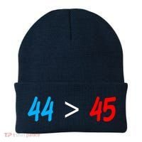 44 > 45 Red White Blue 44th President is Greater Than 45 Beanie thumb 0