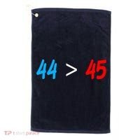 44 > 45 Red White Blue 44th President is Greater Than 45 Golf Towel thumb 0