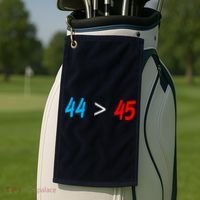 44 > 45 Red White Blue 44th President is Greater Than 45 Golf Towel thumb 2