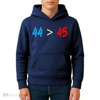 44 > 45 Red White Blue 44th President is Greater Than 45 Kids Hoodie thumb 4