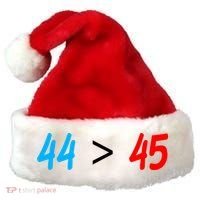 44 > 45 Red White Blue 44th President is Greater Than 45 Santa Hat thumb 0