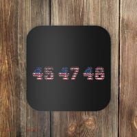 45 47 48 Trump 2024 2028 Flag Take American Back Vance 2028 Coaster thumb 0