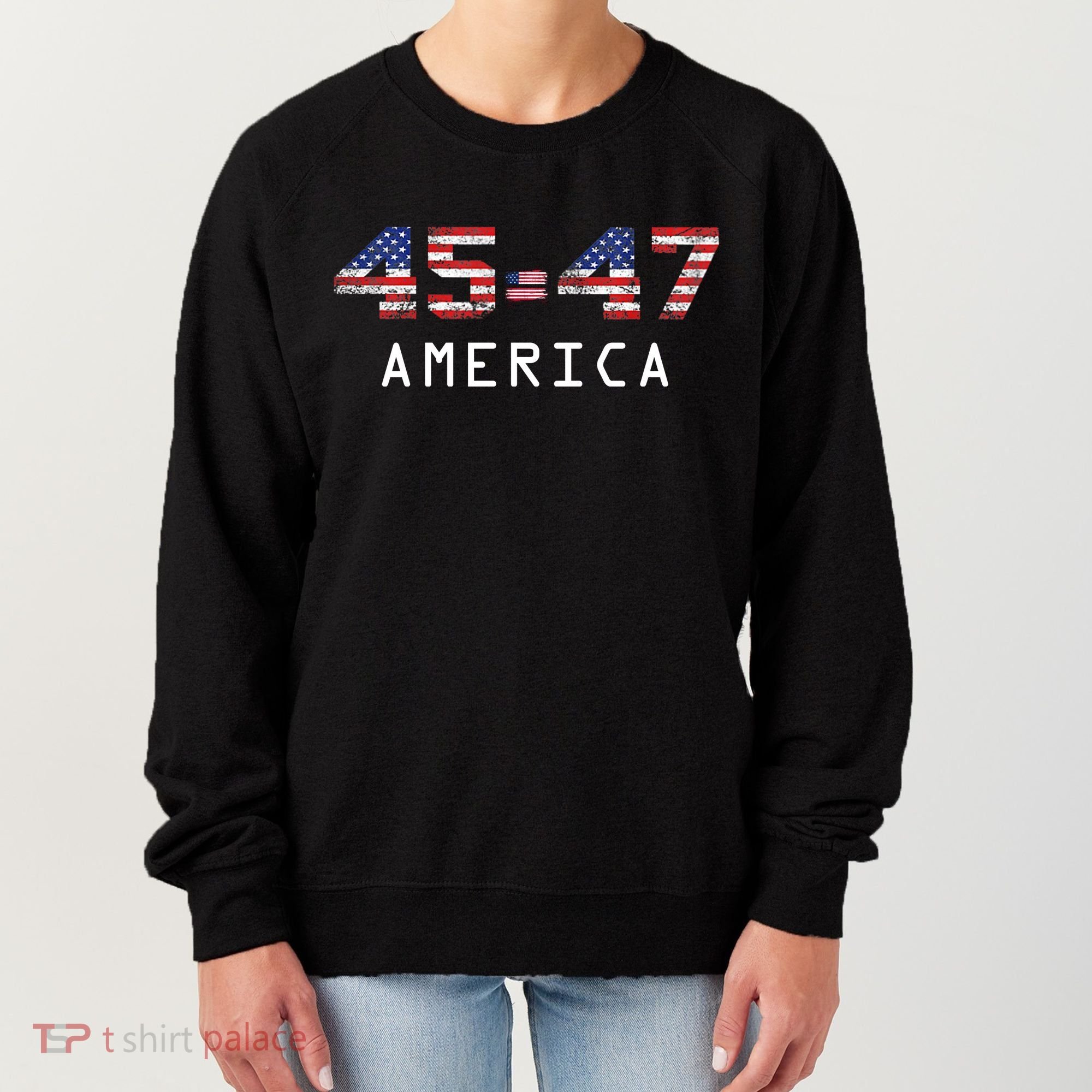 45 47 America Flag Women's Sweatshirt