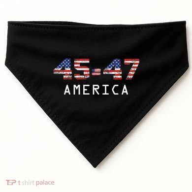 45 47 America Flag USA-Made Doggie Bandana