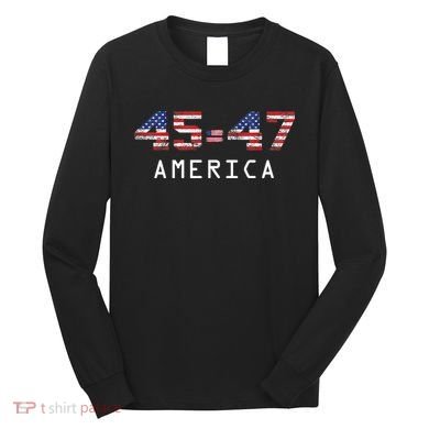 45 47 America Flag Long Sleeve Shirt